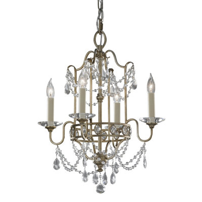 Elstead Gianna Chandelier 4 Light Silver FinishE14 from B&Q