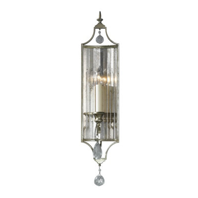 Elstead Gianna 1 Light Indoor Candle Wall Light SilverE14