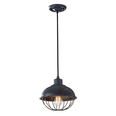 Elstead Lighting Urban Renewal 1 Light PendantAntique Forged Iron from B&Q