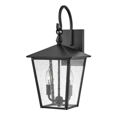 Luminosa Lighting Elstead Hinkley Huntersfield Outdoor Wall Lantern BlackIp44 from B&Q