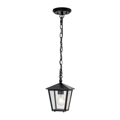 Luminosa Lighting Elstead Hinkley Huntersfield Outdoor Pendant Ceiling Light BlackIp44 from B&Q