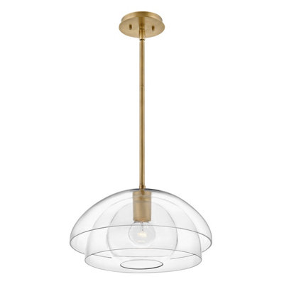 Luminosa Lighting Luminosa Hinkley Lotus Dome Pendant Ceiling Light Heritage Brass from B&Q