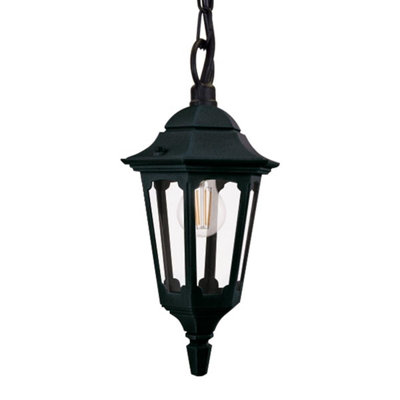 Luminosa Lighting Elstead Parish Outdoor Pendant Ceiling LightBlack Ip44
