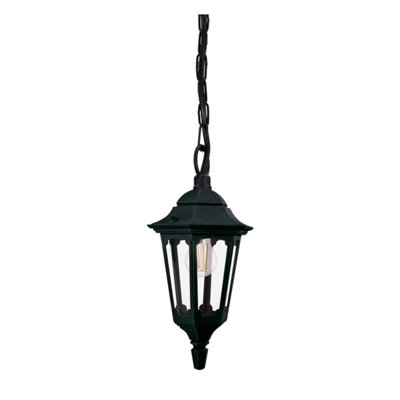 Luminosa Lighting Elstead Parish Mini Outdoor Pendant Ceiling LightBlack Ip44