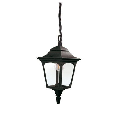 Luminosa Lighting Elstead Chapel Mini Outdoor Pendant Ceiling LightBlack Ip44
