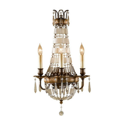 B&Q -  Elstead Bellini 3 Light Indoor Candle Wall Light British BronzeOxidized BronzeE14