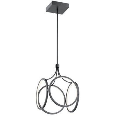 Luminosa Lighting Luminosa Kichler Ciri Integrated Led Pendant Ceiling Light Matte Black3000K from B&Q