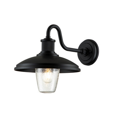 Luminosa Lighting Elstead Kichler Allenbury Outdoor Dome Wall Lamp Textured BlackIp44