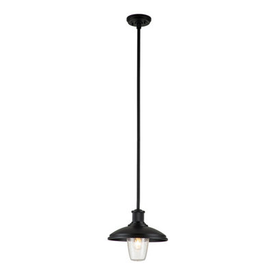 Luminosa Lighting Elstead Kichler Allenbury Outdoor Pendant Ceiling Light Textured BlackIp44 from B&Q