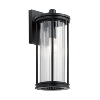 Luminosa Lighting Elstead Kichler Barras Outdoor Wall Lantern BlackIp44 from B&Q