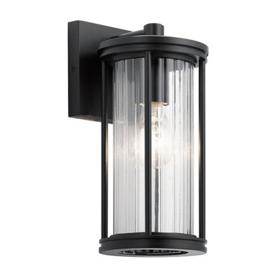 Luminosa Lighting Elstead Kichler Barras Outdoor Wall Lantern BlackIp44 from B&Q