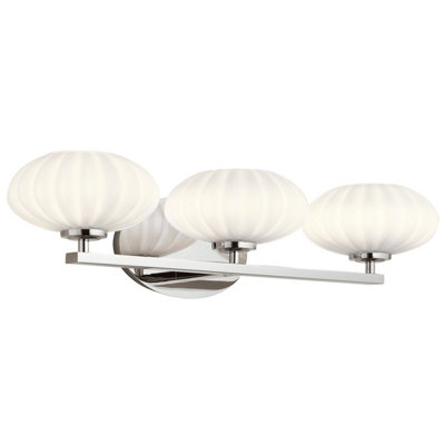 Luminosa Lighting Luminosa Kichler Pim Bathroom Wall Lamp Polished Chrome3000KIp44 from B&Q