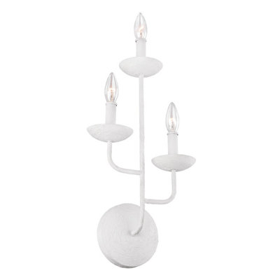 Luminosa Lighting Elstead Feiss Annie Candle Wall Lamp Plaster White from B&Q