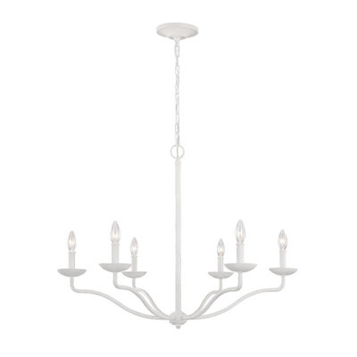 Luminosa Lighting Elstead Feiss Annie Multi Arm Chandelier Plaster White from B&Q