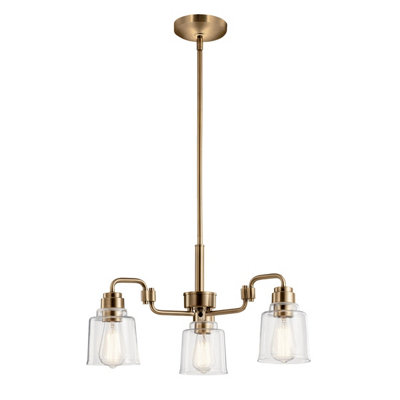 Luminosa Lighting Elstead Kichler Aivian Multi Arm Pendant Ceiling Light Weathered Brass from B&Q