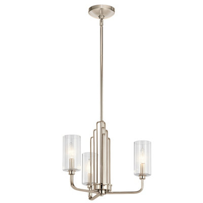 Luminosa Lighting Luminosa Kichler Kimrose Multi Arm Pendant Ceiling Light Polished Nickel from B&Q