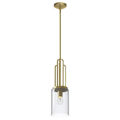 Luminosa Lighting Luminosa Kichler Kimrose Dome Pendant Ceiling Light Brushed Natural Brass from B&Q