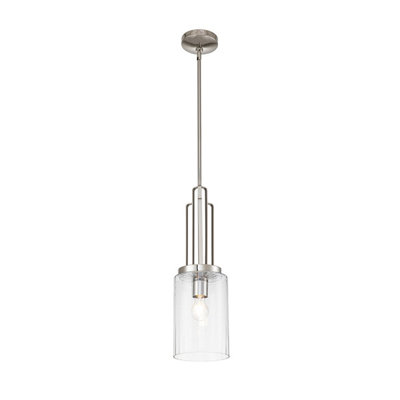 Luminosa Lighting Luminosa Kichler Kimrose Dome Pendant Ceiling Light Polished Nickel from B&Q
