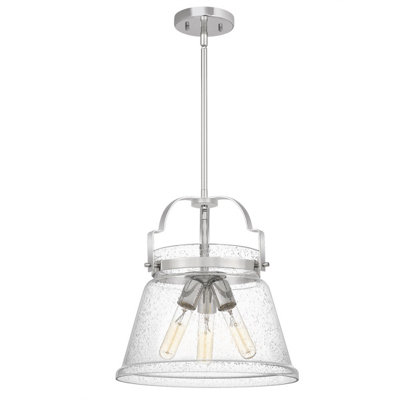 B&Q -  Elstead Quoizel Wimberley Dome Pendant Ceiling Light Polished Chrome