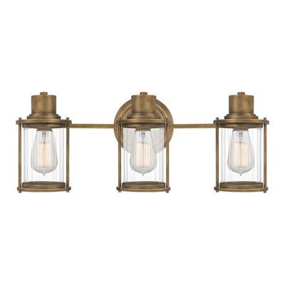 B&Q -  Elstead Quoizel Riggs Wall Lamp Weathered BrassIp44
