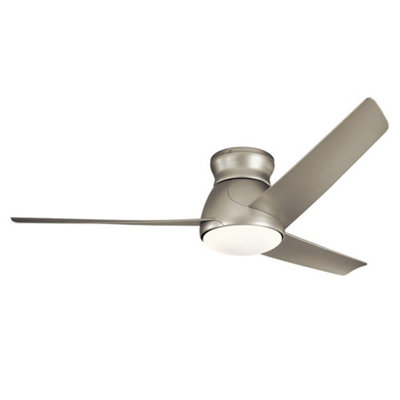 Luminosa Lighting Elstead Kichler Eris 3 Blade 152Cm Ceiling Fan With Led Light Brushed Nickel Ip44 Remote Control from B&Q