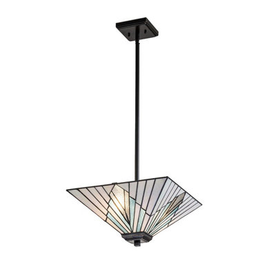 Luminosa Lighting Elstead Alderley 2 Light Trio-Mount Pendant Vintage Bronze from B&Q