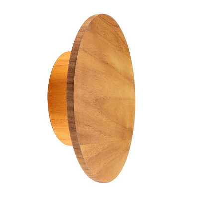 Luminosa Lighting Elstead Clean Flush Wall Lamp Teak from B&Q