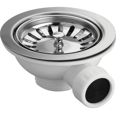 B&Q -  Wirquin 1.5 Basket Strainer Sink Waste3.5 Inch Diameter Stainless Steel Wsb02Ss