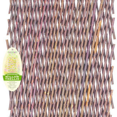 Gardman 07312 X 0.3M Expanding Willow Trellis Screen Garden Plant Support 1.8M