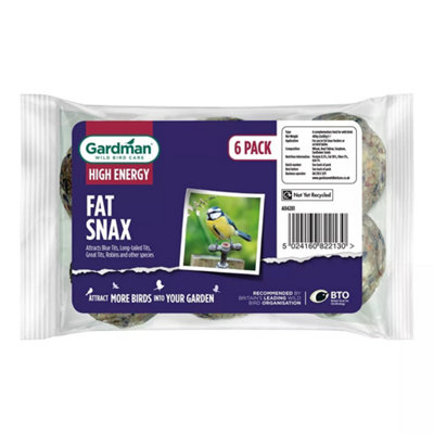 Gardman Wild Bird High Energy Fat Snax Suet Balls6 Pack from B&Q