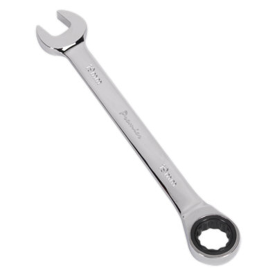 Sealey Ratchet Combination Spanner 72 Teeth Chrome Vanadium Steel 19mm Rcw19 from B&Q