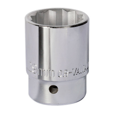 Sealey Walldrive Socket Tool 29mm 3/4" Square Drive Chrome Vanadium Steel S34/29 from B&Q