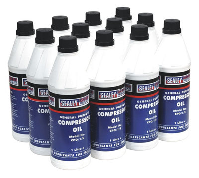 Sealey Compressor Oil 1LPack Of 12 Cpo/1 from B&Q