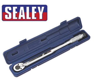 Sealey Torque Wrench 1/2" Micrometer Calibrated Ratchet Garage Tool Ak224
