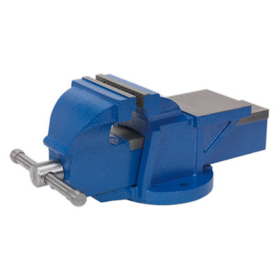 Sealey 125Mm Heavy Duty Professional Cast Iron Fixed Base Vice Cv125xt Blue