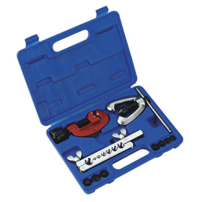 B&Q Sealey Pipe Flaring & Cutting Kit 10Pc Ak506