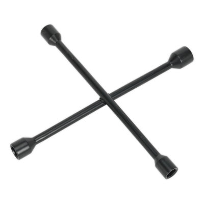 B&Q -  Lug Wrench 4-Way With Hot Forged Sockets 17mm 19mm 21mm 22mm Ak2090