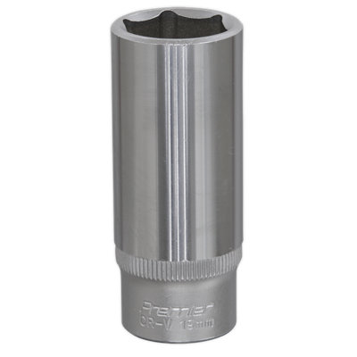 Sealey Walldrive Socket 19Mm Deep 3/8" Square Drive Chrome Vanadium Steel S3819d