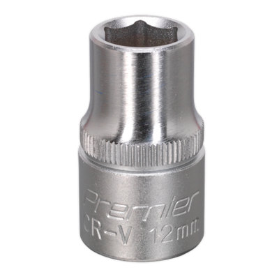 Sealey Walldrive Socket Tool 12Mm 1/2" Square Drive Chrome Vanadium Steel S1212
