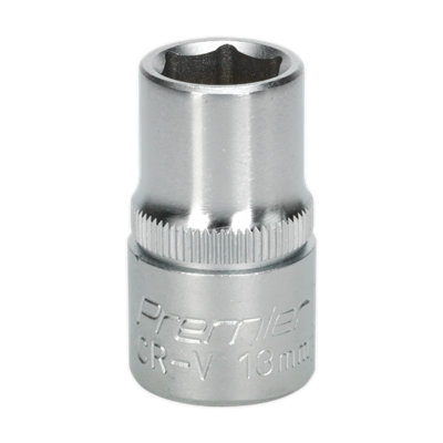 Sealey Walldrive Socket Tool 13mm 1/2" Square Drive Chrome Vanadium Steel S1213 from B&Q