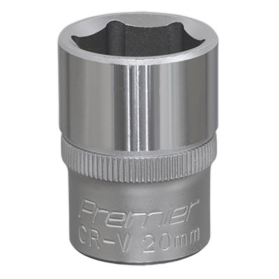 Sealey Walldrive Socket Tool 20mm 1/2" Square Drive Chrome Vanadium Steel S1220