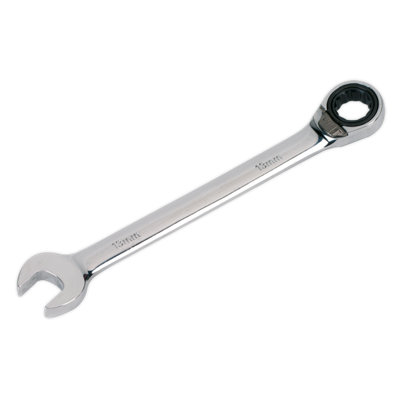 B&Q -  Reversible Ratchet Combination Spanner Chrome Vanadium Steel 13mm Rrcw13