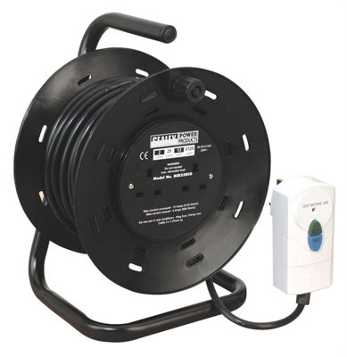 Sealey Cable Reel Extension 25 Metres With Rcd Plug 2X 230V Sockets Bcr25Rcd from B&Q
