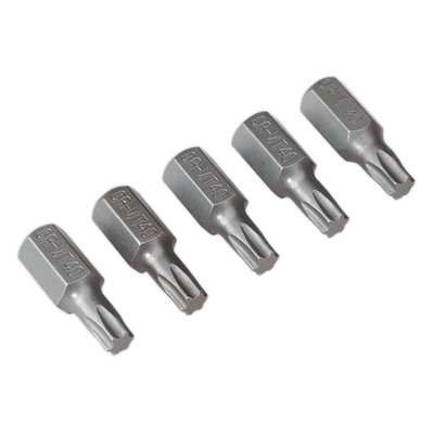 Sealey Trx-Star T40 Bit Short Chrome Vanadium Steel 30Mm Pack Of 5 Tx40s5