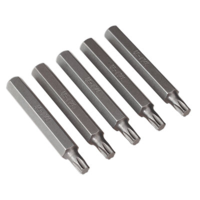 Sealey Trx-Star T40 Bit Long Chrome Vanadium Steel 75Mm Pack Of 5 Tx40l5