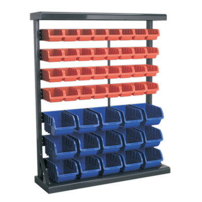 B&Q -  Bin Box Storage System Powder Coated Steel Racking With 47 Bins Tps47