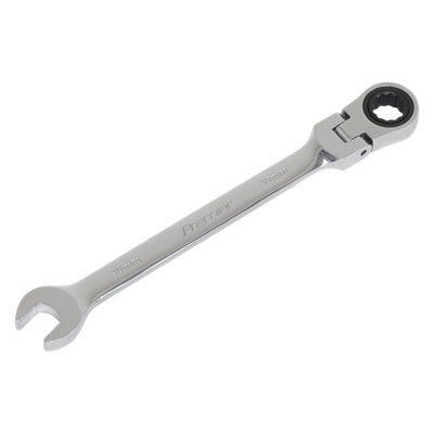 Sealey Flexi-Head Ratchet Combi Spanner Chrome Vanadium Steel 10mm Fhrcw10 from B&Q