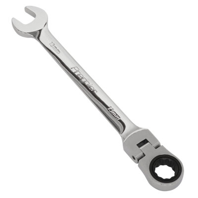 Sealey Flexi-Head Ratchet Combi Spanner Chrome Vanadium Steel 13mm Fhrcw13 from B&Q