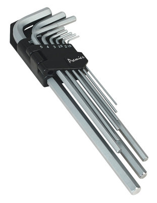 B&Q Sealey Hex Key Set 9Pc Extra-Long Metric Ak7137