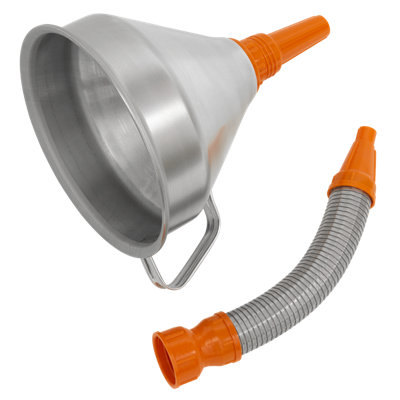 Sealey Funnel Metal with Flexible Spout & Filter 200mm Funnels FM20F - Image 12